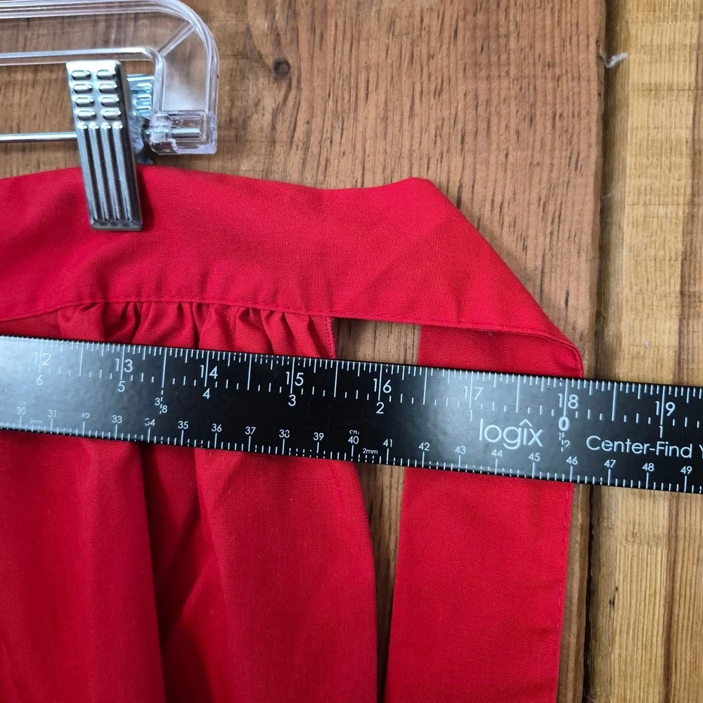 Vintage Christmas Red Cross Stitch Apron and Table Runner Set